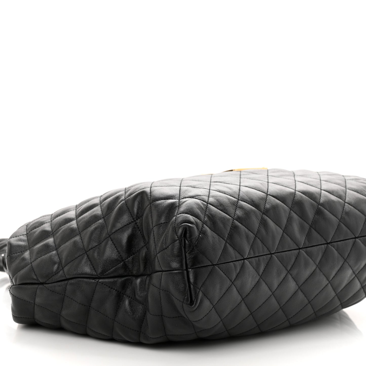Lambskin Quilted Maxi Icare Shopping Tote Black