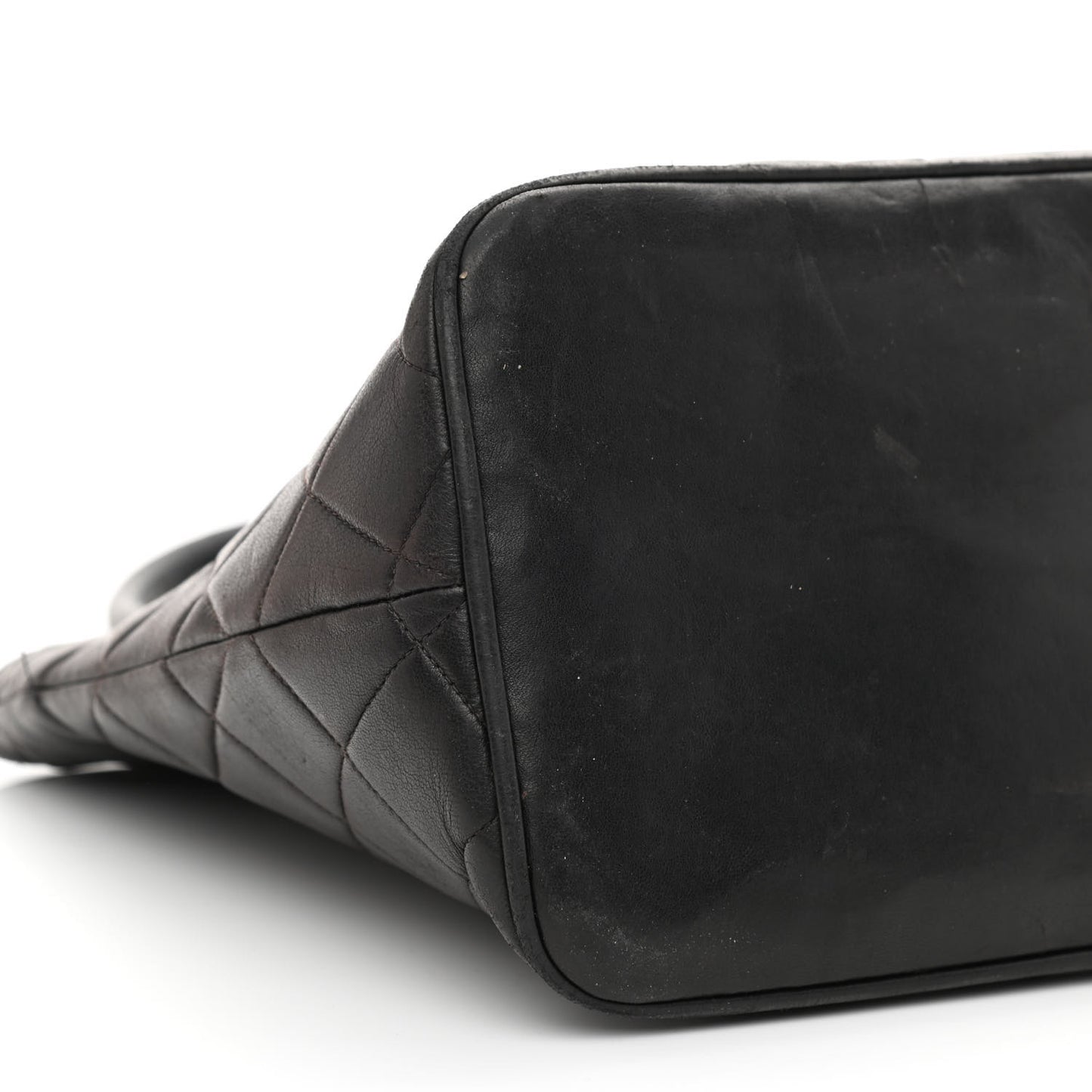 Lambskin Quilted Medallion Tote Black