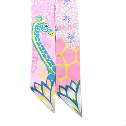 Hermes Silk The Three Graces Twilly Rose Bonbon Canard 5 of 5