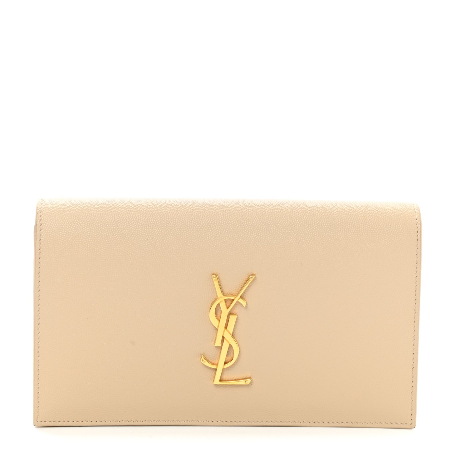Grain De Poudre Classic Kate Monogram Clutch Nude Powder