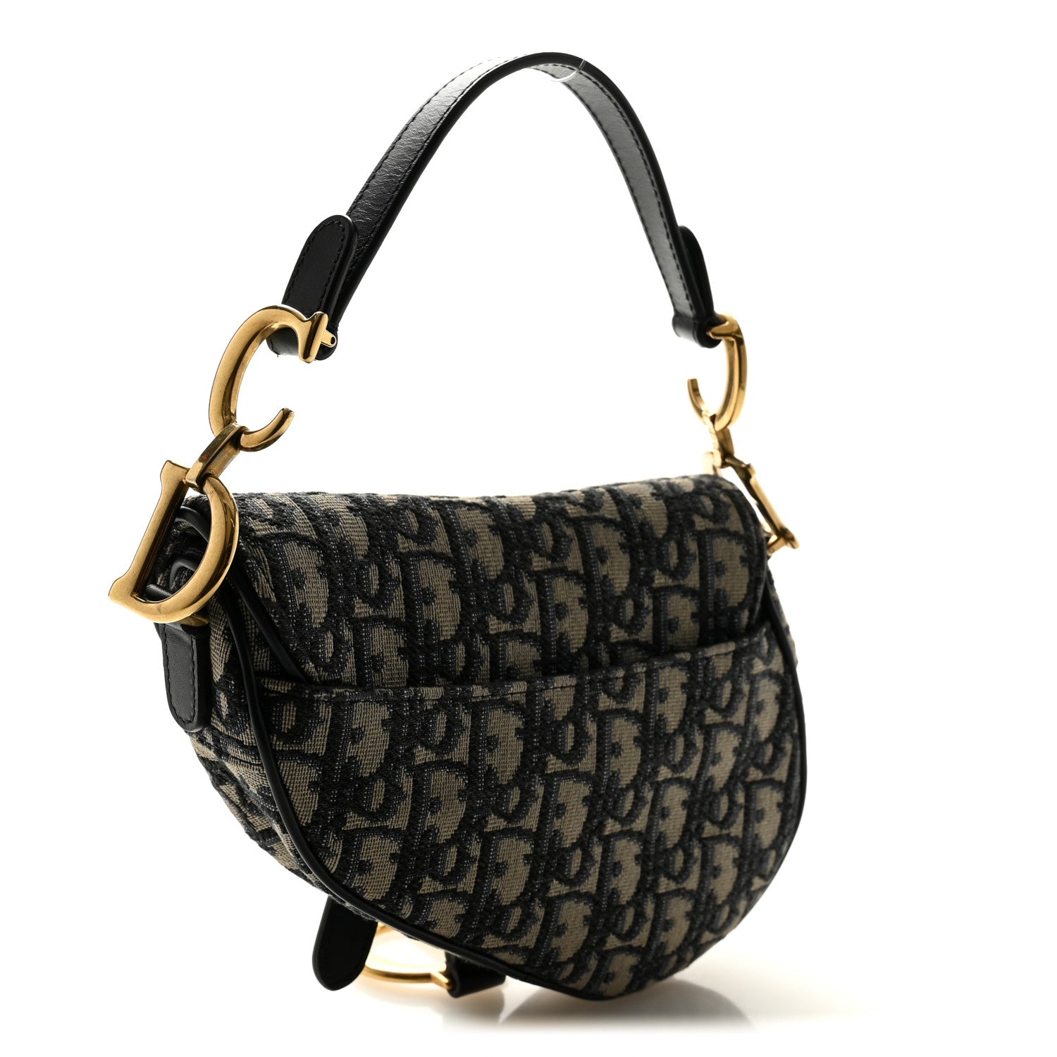 Christian Dior Oblique Mini Saddle Bag Blue 3 of 9
