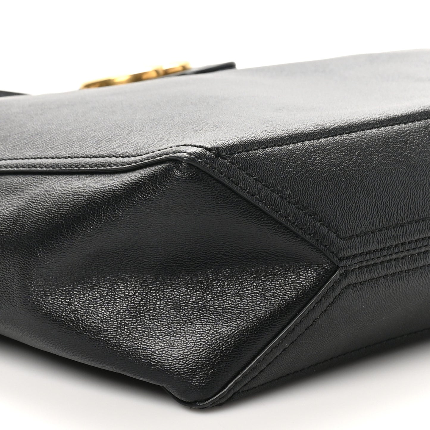 New Sakai Calfskin Lux Medium Dahlia Tote Black