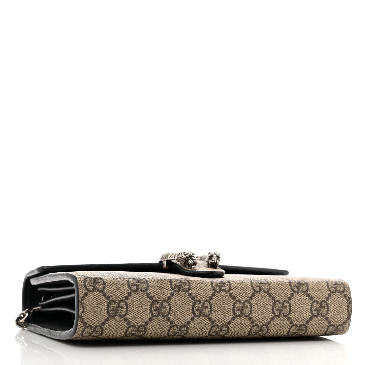 Gucci GG Supreme Monogram Mini Dionysus Chain Wallet Beige Black 4 of 13