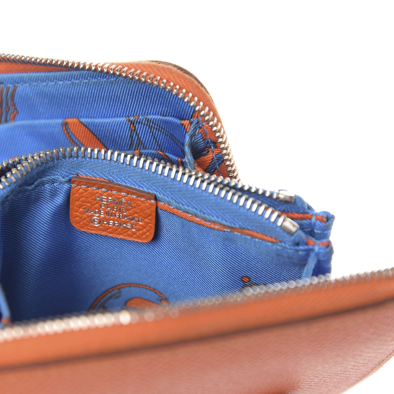 Hermes Epsom Silk'in Compact Wallet Orange 6 of 8