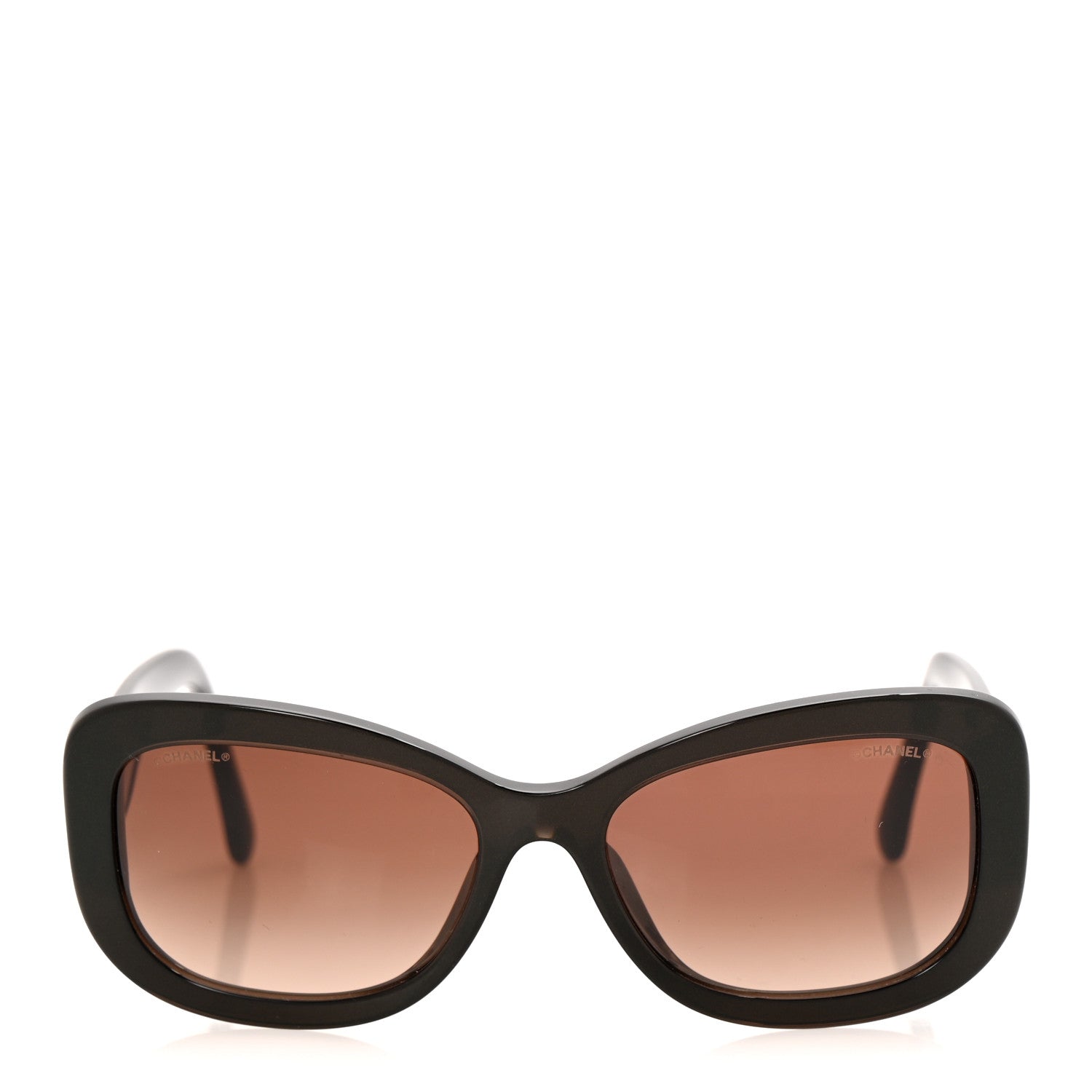 Chanel Acetate Rectangle CC Sunglasses 5468-B-A Brown 2 of 8