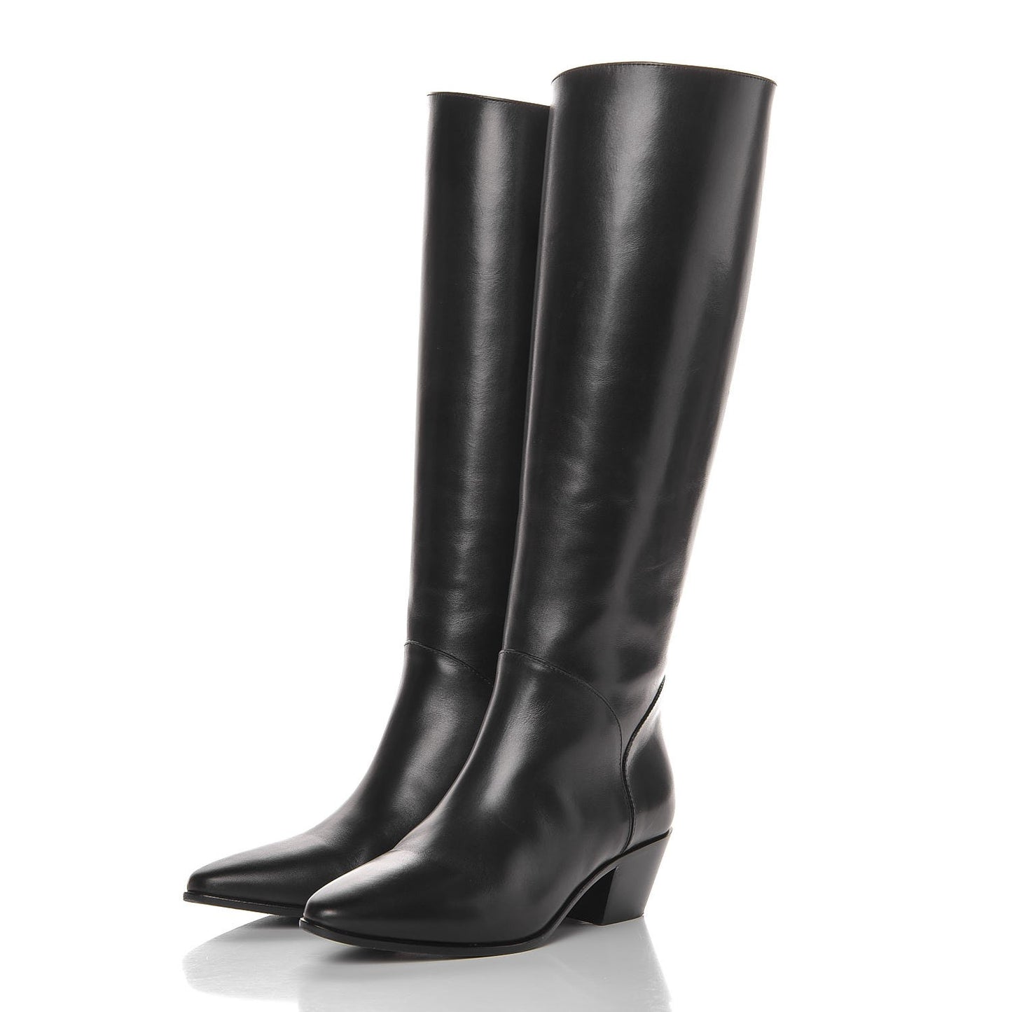 Calfskin Rock Long Boots 35.5 Black