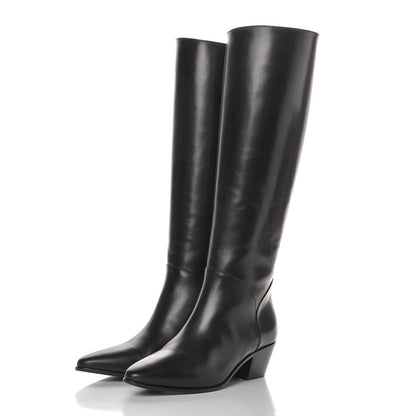 Saint Laurent Calfskin Rock Long Boots 35.5 Black 3 of 10