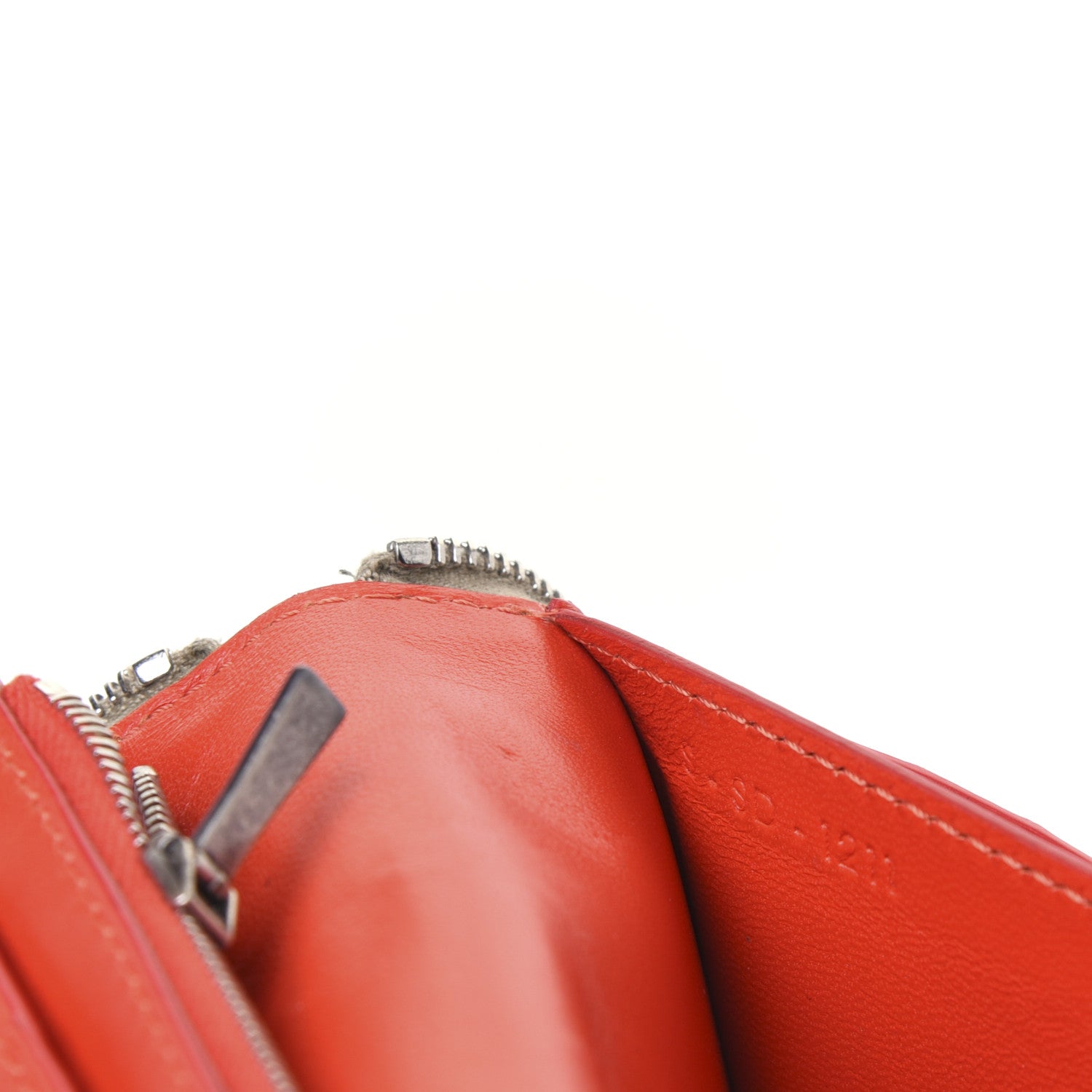Celine Drummed Calfskin Zip Around Organizer Wallet Dune 9 of 20