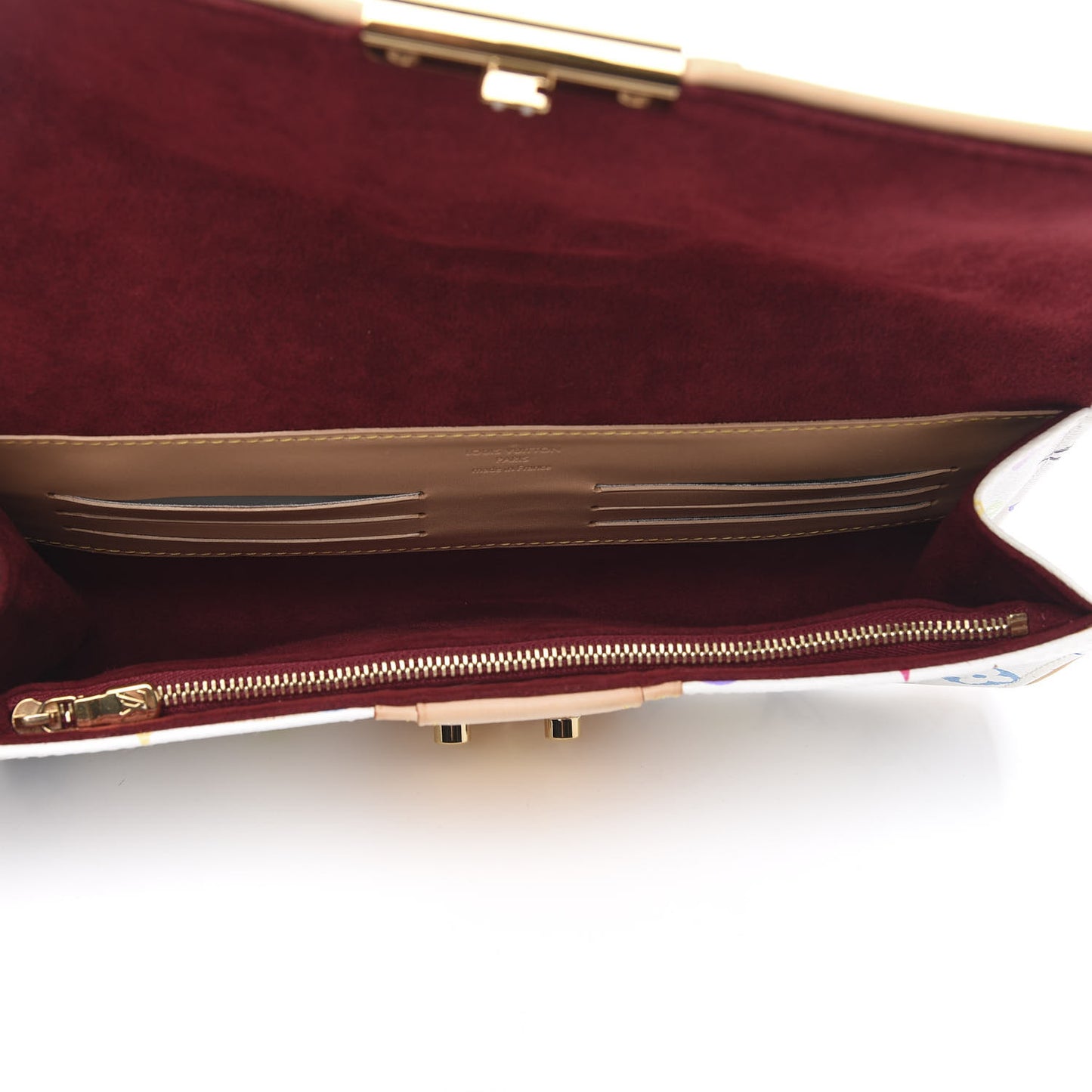 Monogram Multicolor Courtney Clutch White