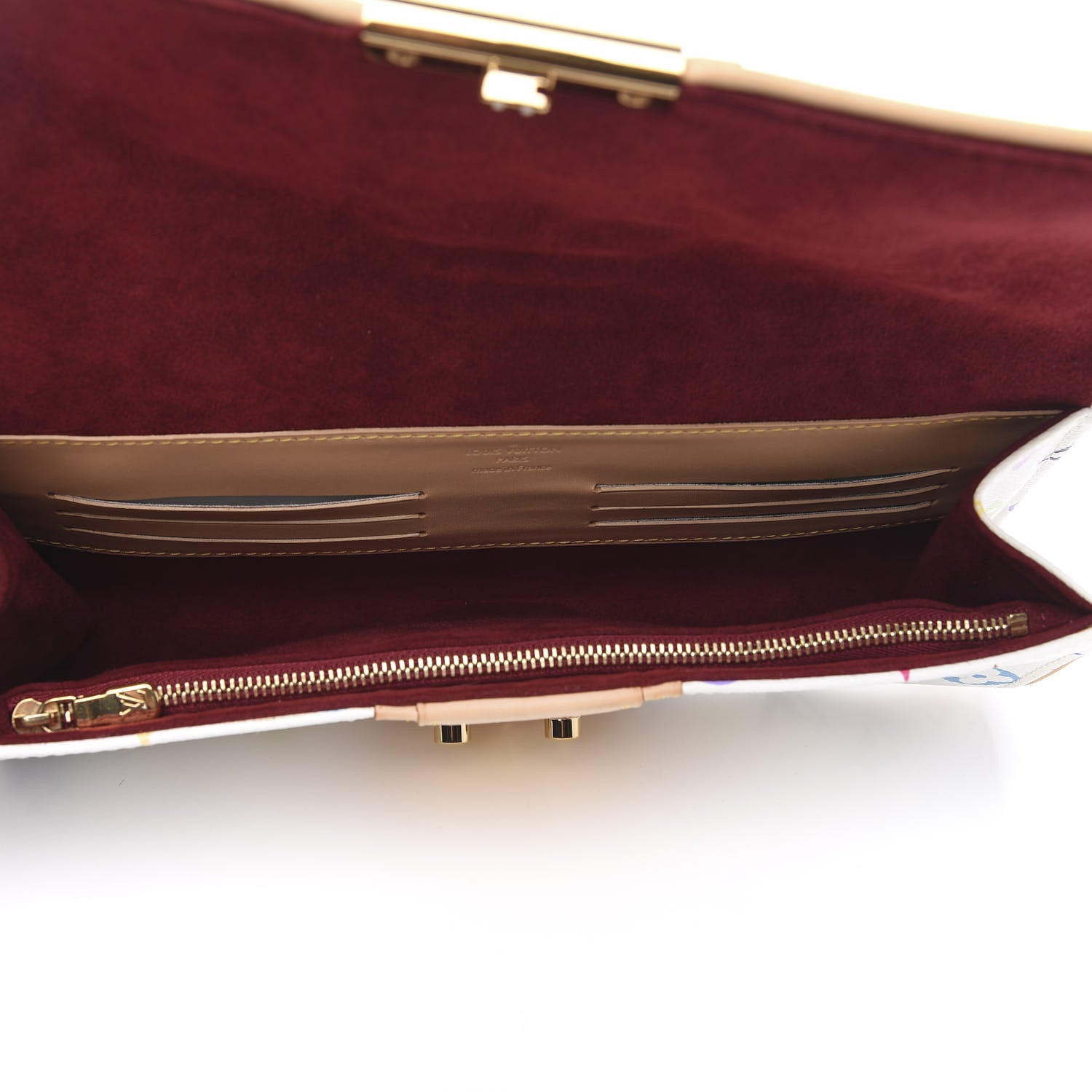 Louis Vuitton Monogram Multicolor Courtney Clutch White 5 of 9
