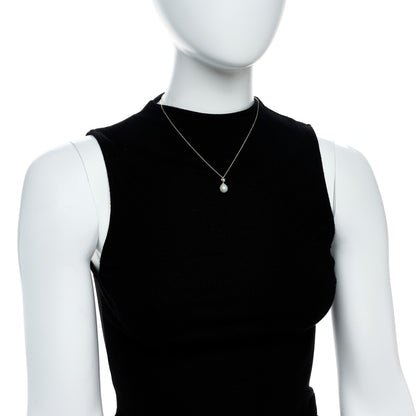 Tiffany Sterling Silver Pearl Paloma Picasso Olive Leaf Drop Pendant Necklace 3 of 6