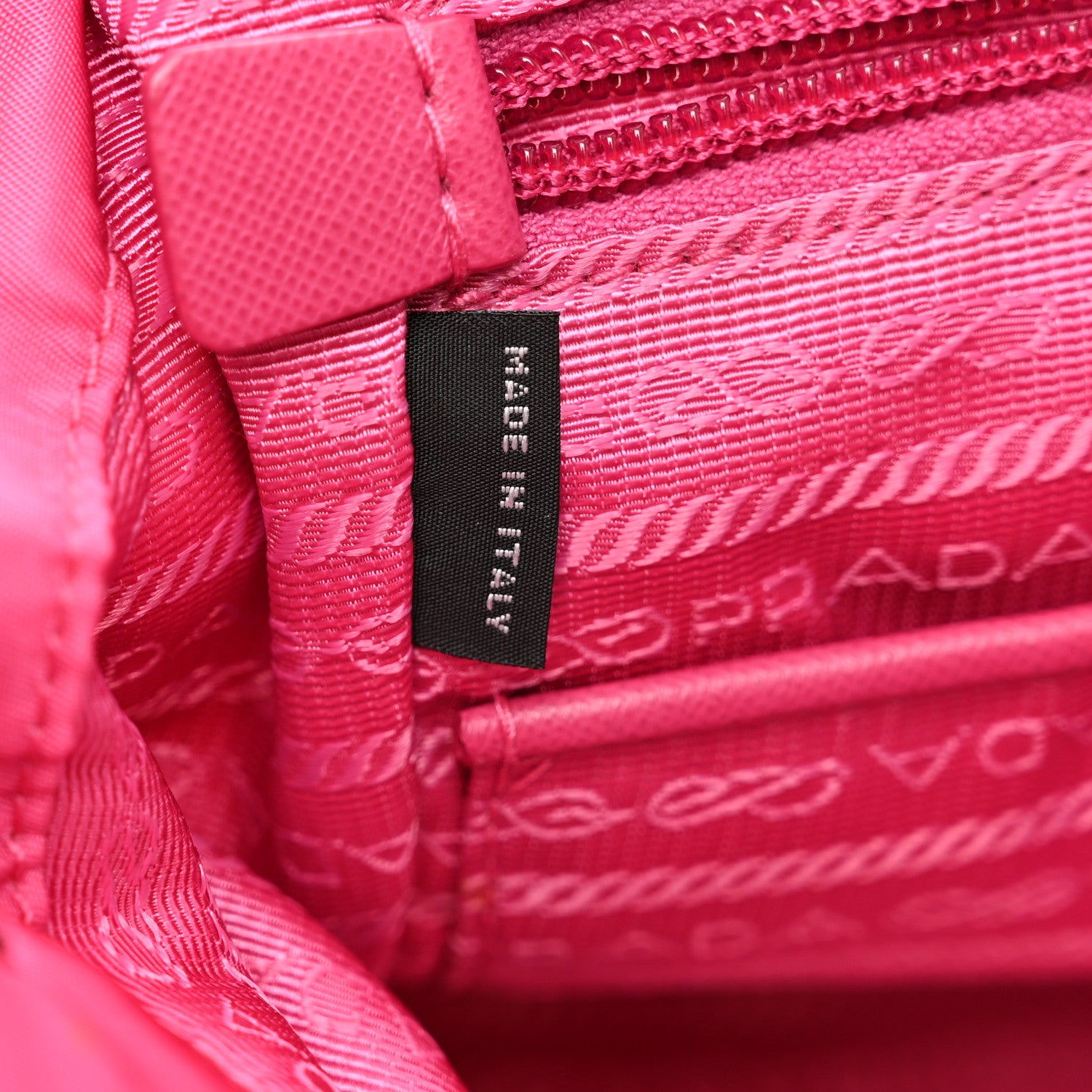 Prada Tessuto Nylon Saffiano Vela Medium Backpack Fuxia 7 of 11