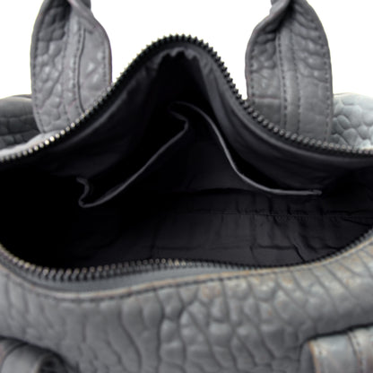 Alexander Wang Pebbled Lambskin Rocco Carbon Rodhium Hardware 4 of 4