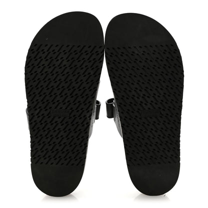 Hermes Calfskin Womens Chypre Sandals 40 Black 6 of 10