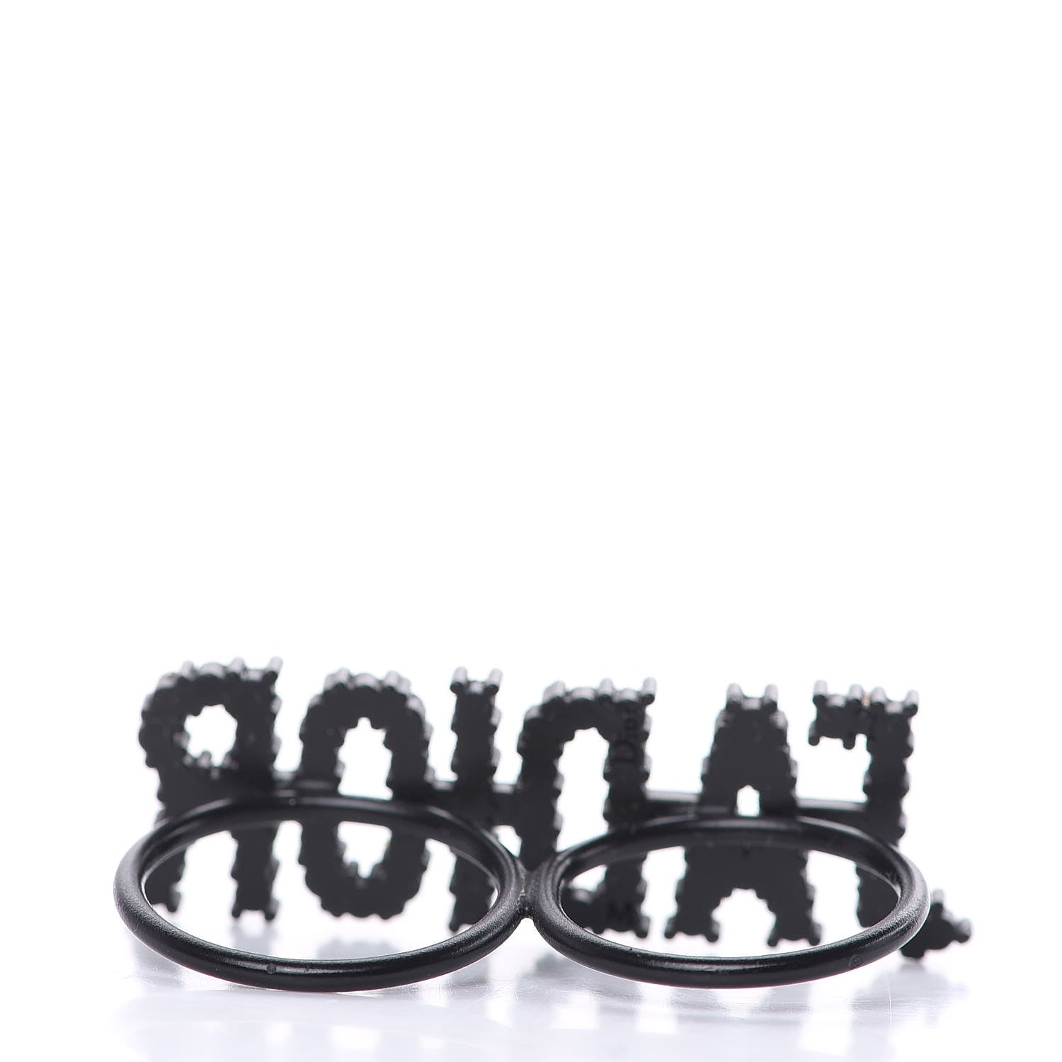Christian Dior Crystal J'Adior Double Ring M Black 3 of 4
