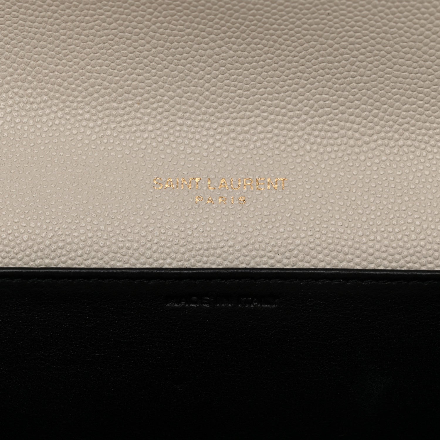 Saint Laurent Grain De Poudre Monogram Uptown Chain Wallet Crema Soft 6 of 12