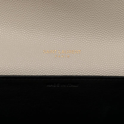 Saint Laurent Grain De Poudre Monogram Uptown Chain Wallet Crema Soft 6 of 12
