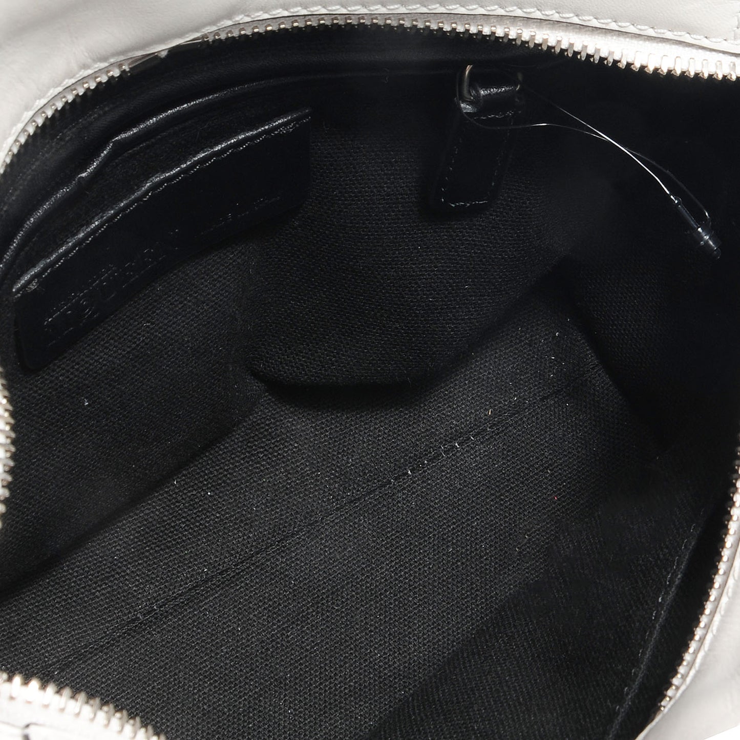 Calfskin Studded Mini Padlock Tote Black White