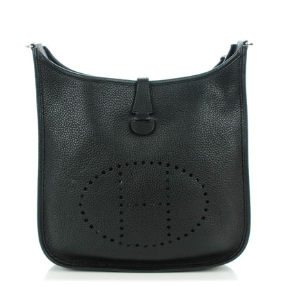 Hermes Taurillon Clemence Evelyne III PM Black 1 of 8
