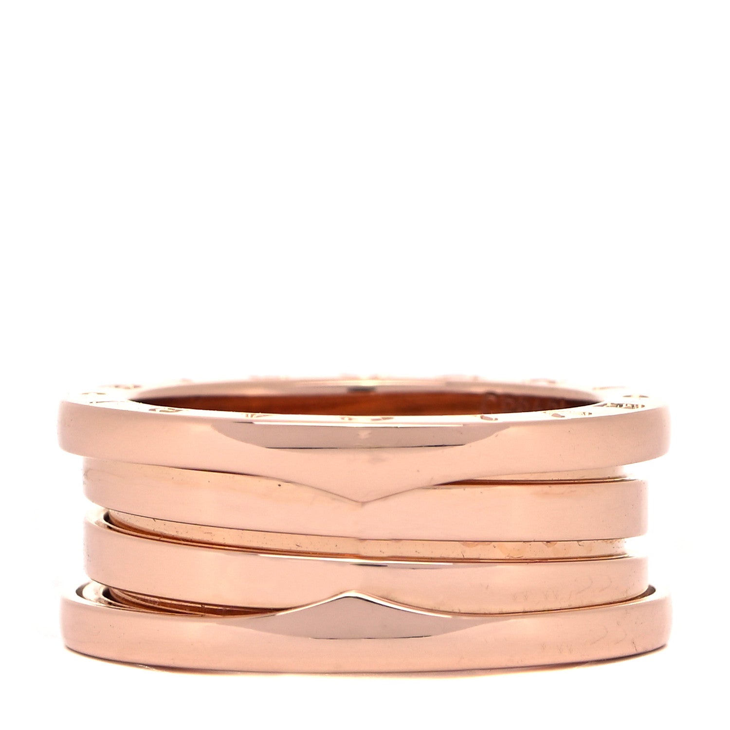 Bulgari 18K Rose Gold B.Zero1 Three-Band Ring 53 6.25 3 of 5
