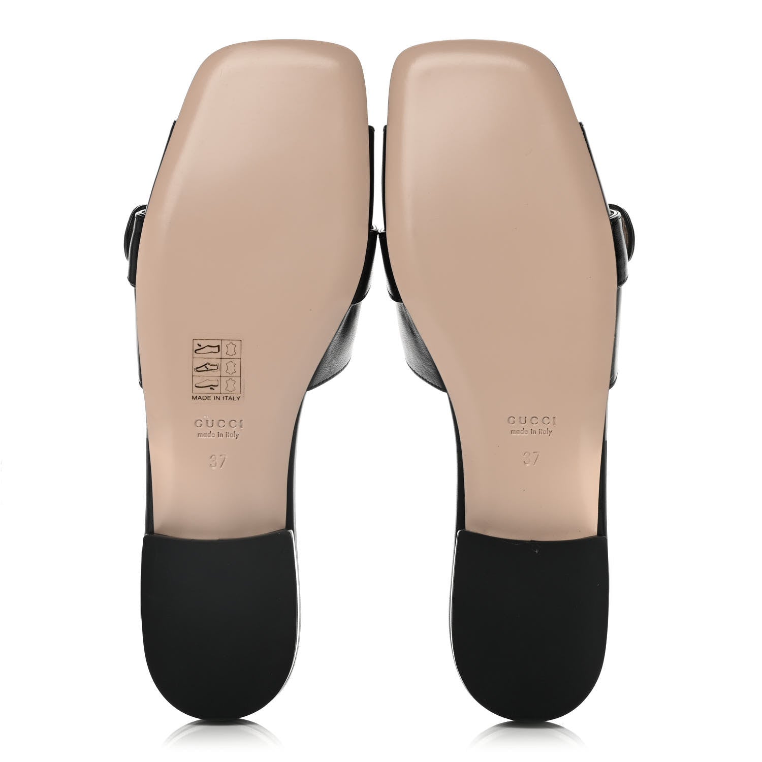Gucci Malaga Kid GG Marmont Flat Slide Sandals 37 Black 6 of 10