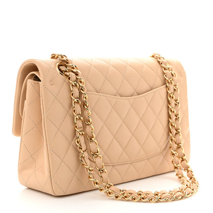 Chanel Lambskin Quilted Medium Double Flap Beige 3 of 12