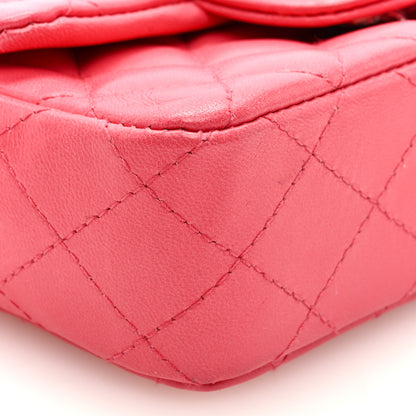 Chanel Lambskin Quilted Extra Mini Rectangular Flap Pink 8 of 9