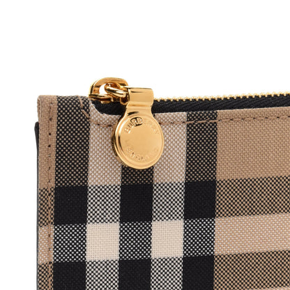 Burberry Vintage Check Calfskin Coin Case Card Holder Black 6 of 6