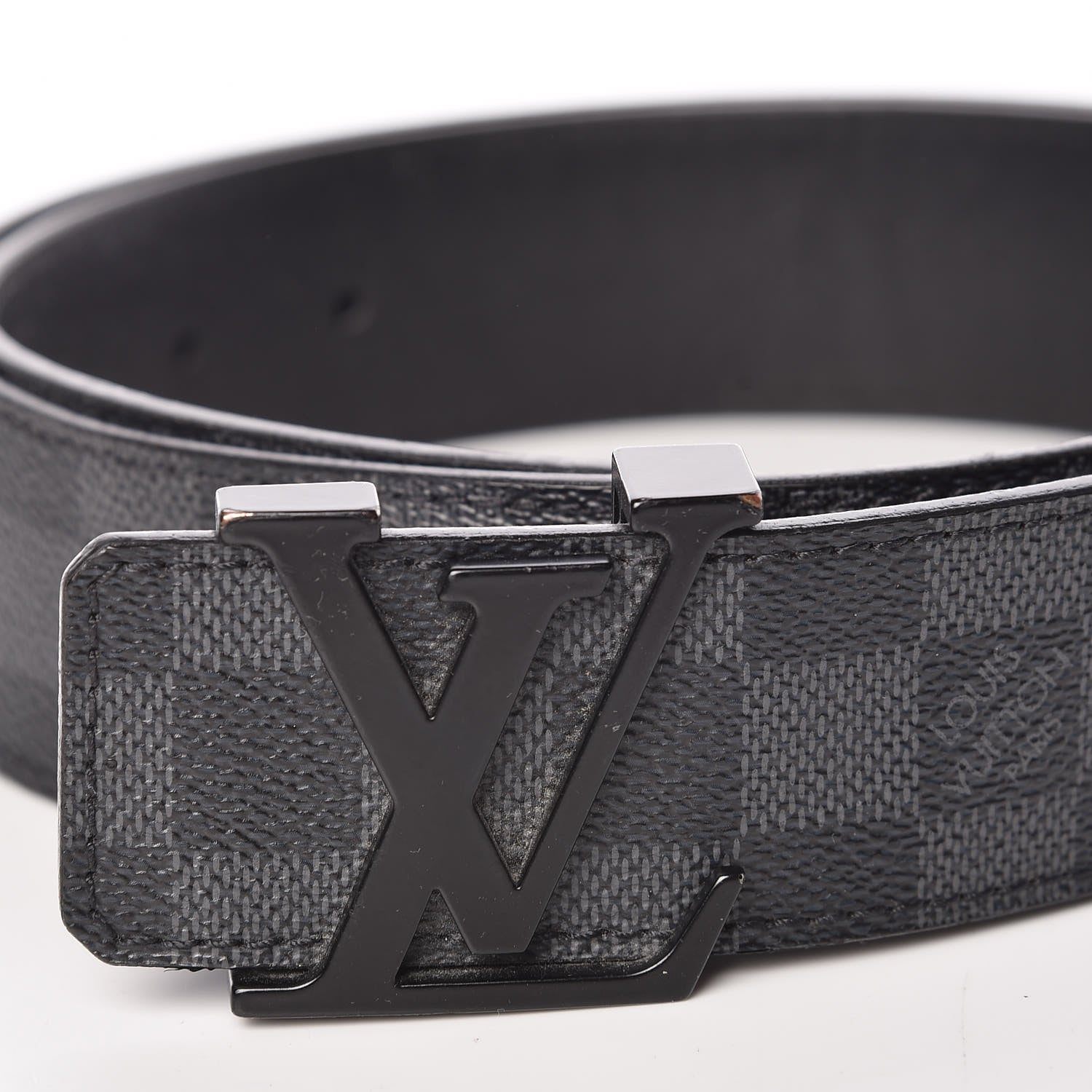Louis Vuitton Damier Graphite LV Initiales Belt 90 36 6 of 9