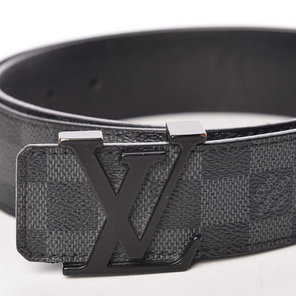 Louis Vuitton Damier Graphite LV Initiales Belt 90 36 6 of 9