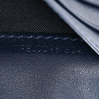 Burberry Overdyed Calfskin Horseferry Check Porter Continental Wallet Blue Carbon 7 of 9