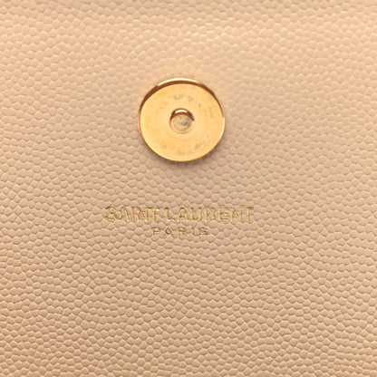 Saint Laurent Grain De Poudre Classic Monogram Cassandre Clutch Nude 7 of 9