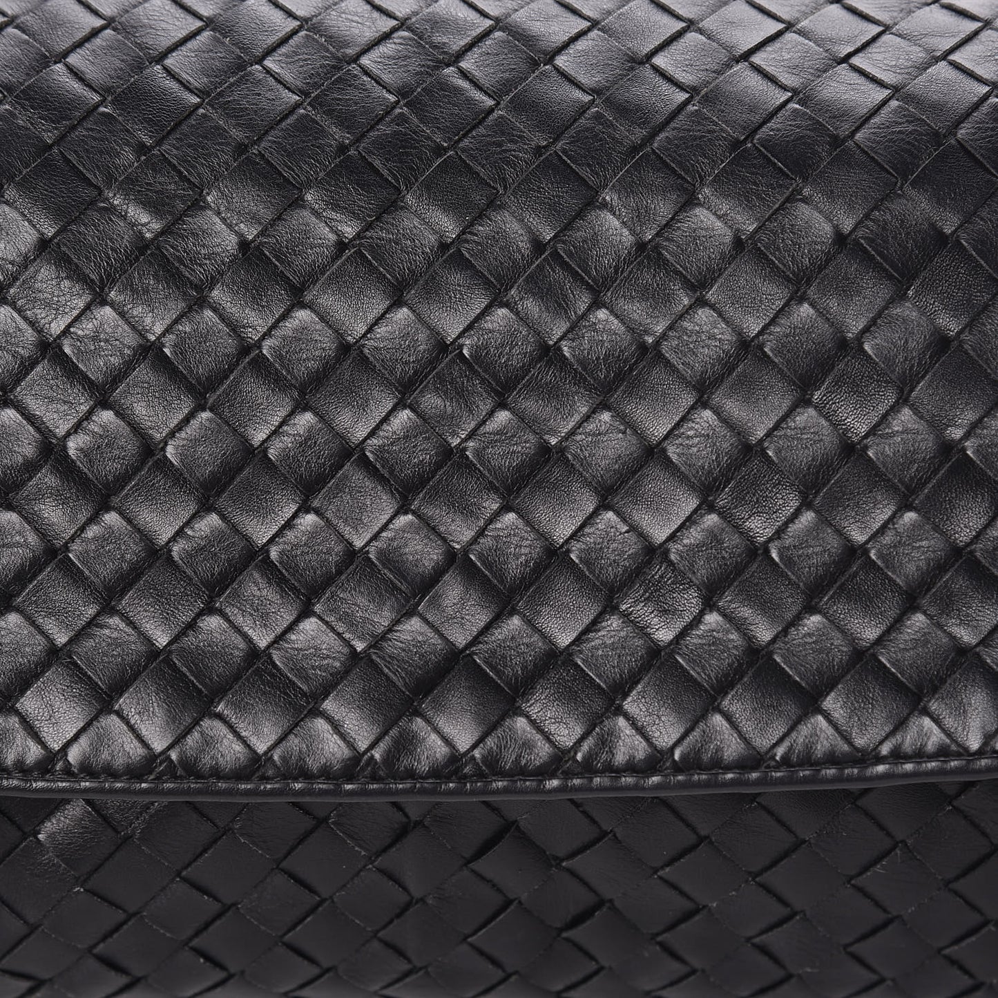 Nappa Intrecciato Shoulder Bag Black