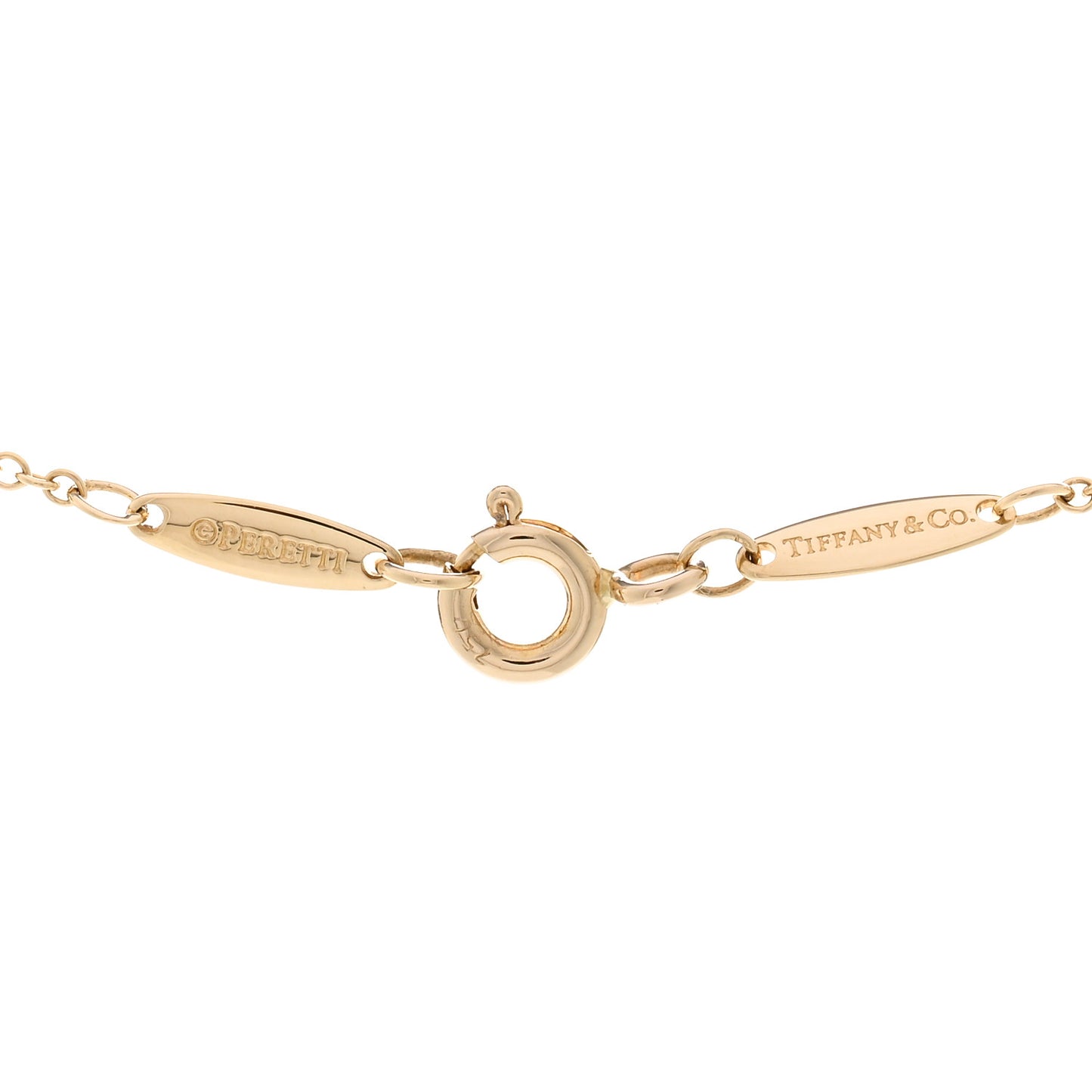 18K Yellow Gold Diamond .08ct Elsa Peretti Diamonds by the Yard Pendant Necklace