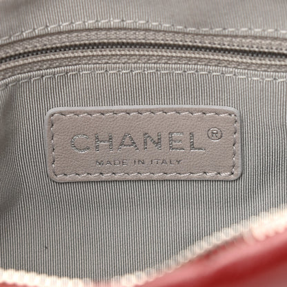 Chanel Calfskin On The Bund Pochette Dark Red 6 of 10