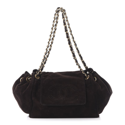 Chanel Suede Accordion Flap Brown 1 of 11