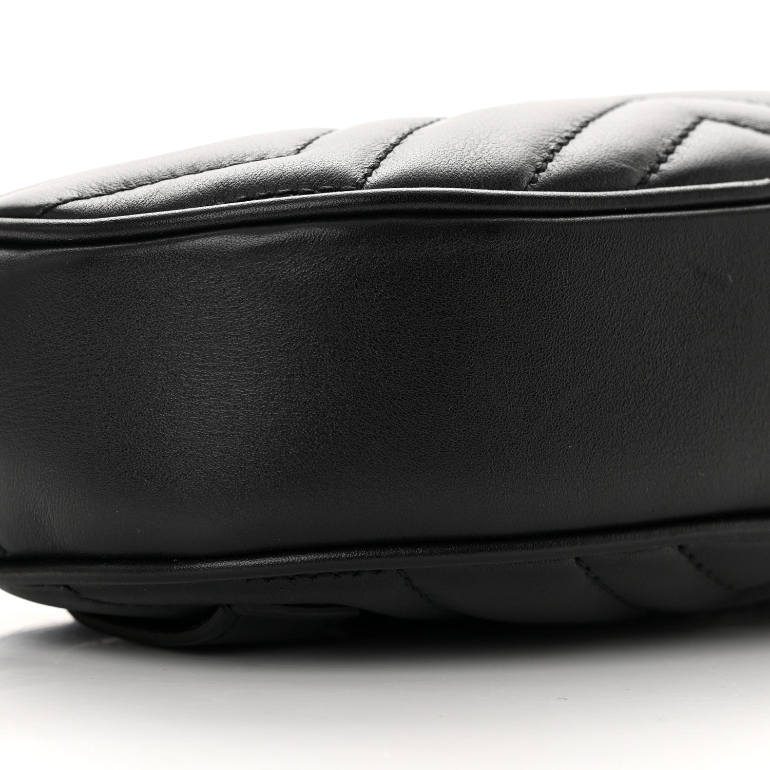 Gucci Calfskin Matelasse GG Marmont Belt Bag 75 30 Black 12 of 14