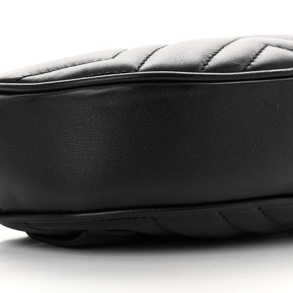 Gucci Calfskin Matelasse GG Marmont Belt Bag 75 30 Black 12 of 14