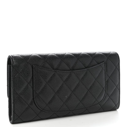 Chanel Caviar Quilted Travel Wallet Black 4 of 9