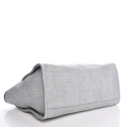 Chanel Canvas Large Deauville Tote Grey 4 of 7