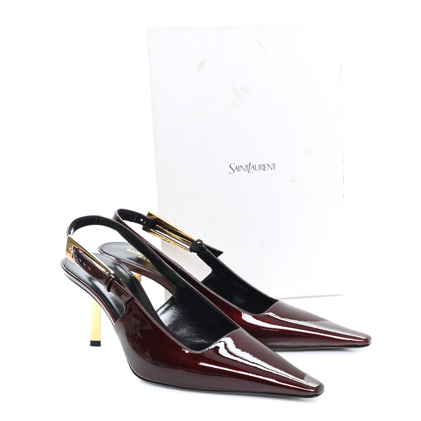 Vernice Gloss Lee 110 Slingback Pumps 39 Marron Glacé