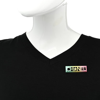 Chanel Metal Rainbow Star Logo Brooch Multicolor 2 of 6