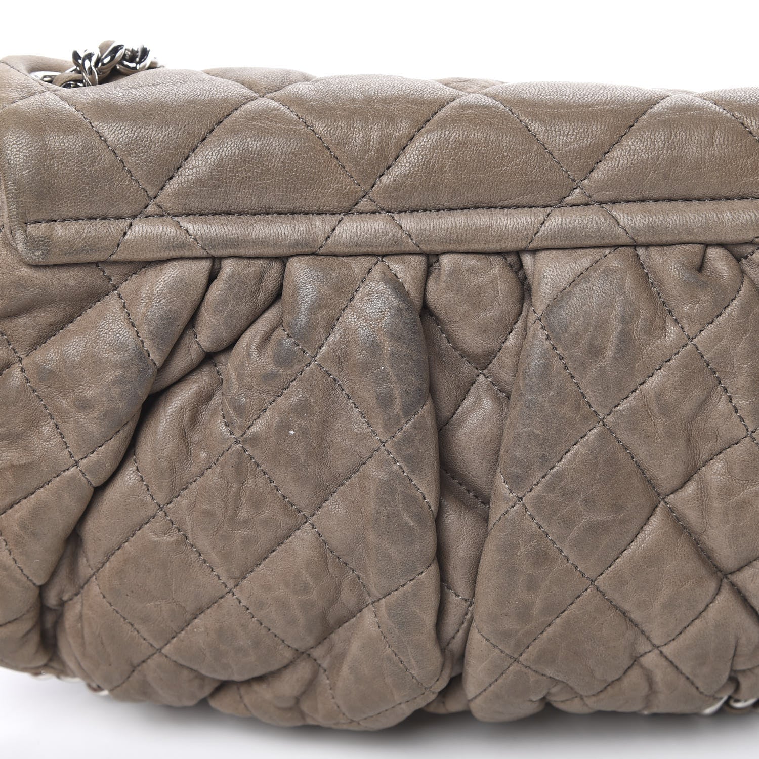 Chanel Washed Lambskin Quilted Medium Chain Around Messenger Taupe 14 of 15