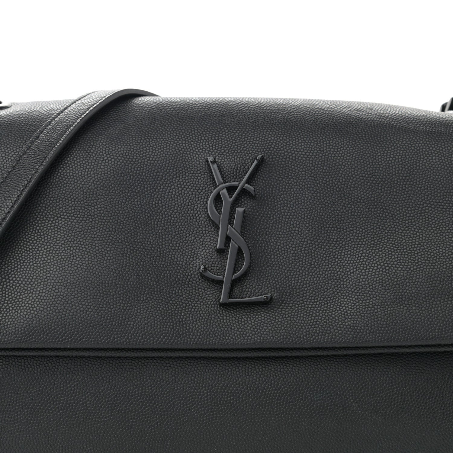 Saint Laurent Grain De Poudre Medium West Hollywood Monogram Fold-Over Black 9 of 9