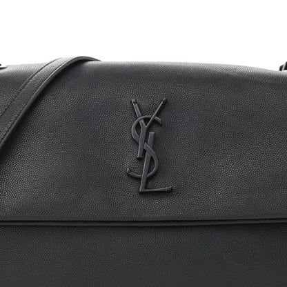 Saint Laurent Grain De Poudre Medium West Hollywood Monogram Fold-Over Black 9 of 9