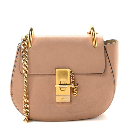 Chloe Grained Lambskin Mini Drew Shoulder Bag Biscotti Beige 1 of 10