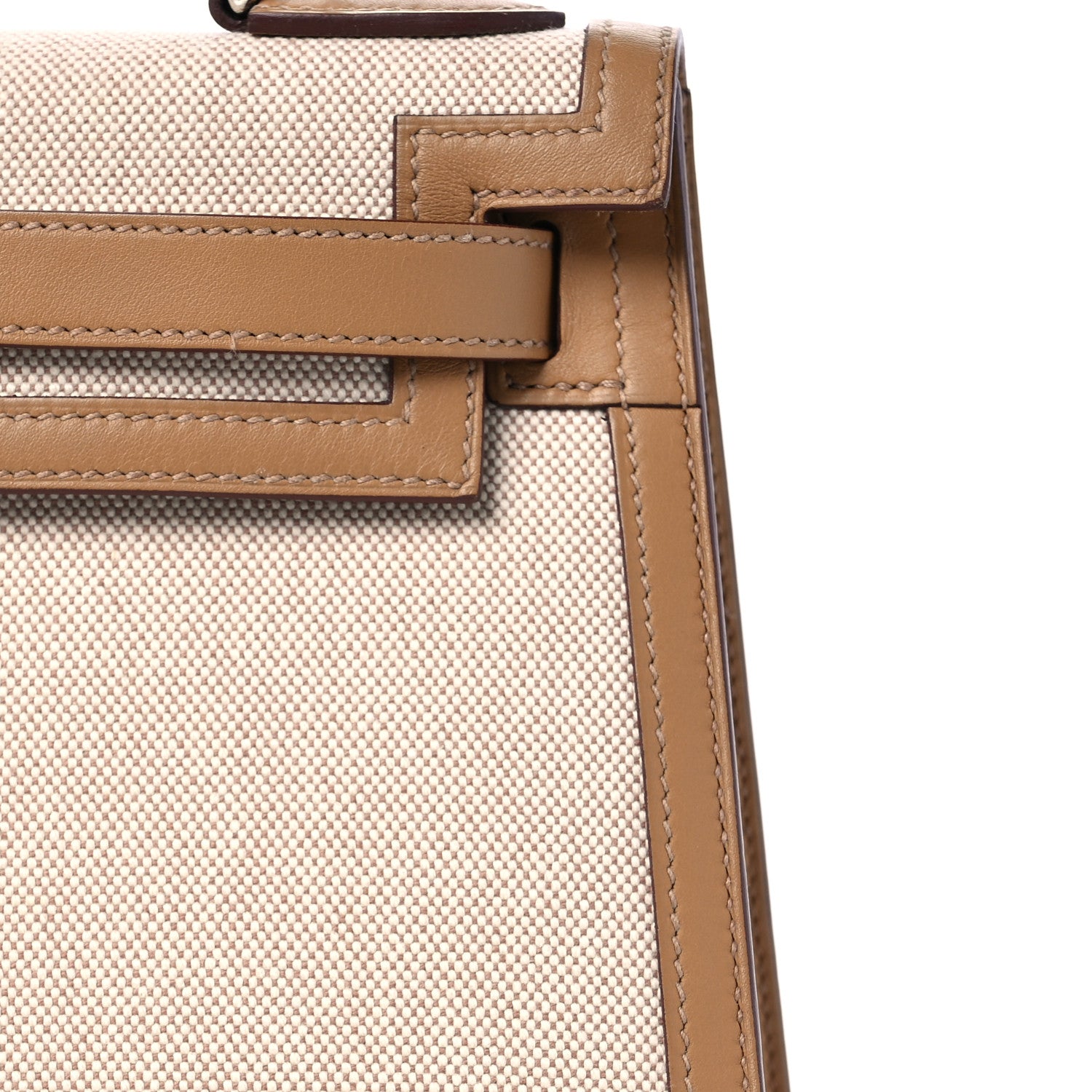 Hermes Toile H Swift Kelly Sellier 28 Ecru Biscuit 8 of 14