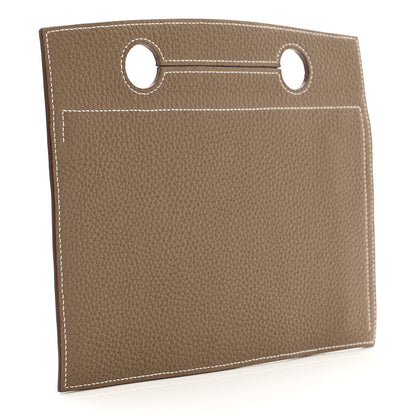 Hermes Togo Backpocket Pouch 30 Etoupe 3 of 7
