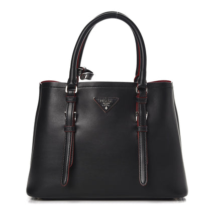 Prada City Calf Small Double Handle Tote Black 1 of 8