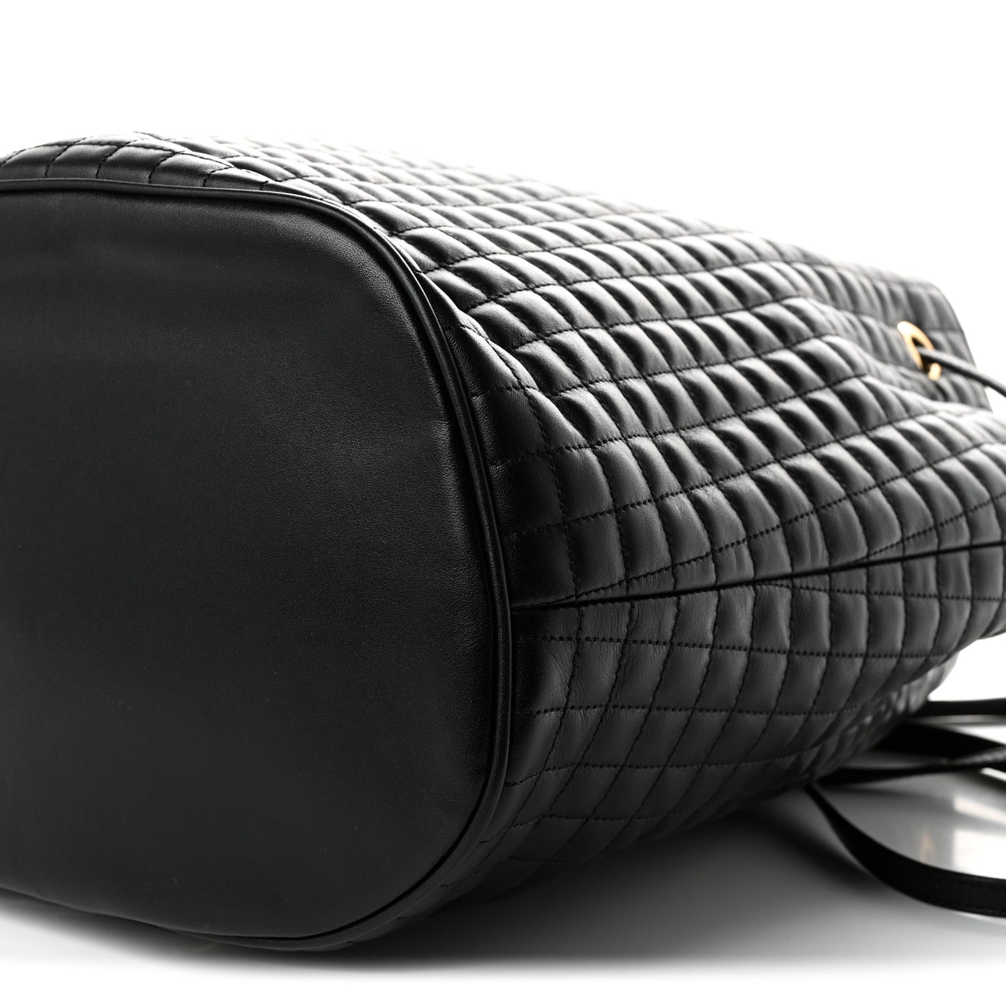 Calfskin Quilted Small C Backpack Black Black
